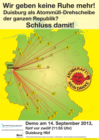 Duisburg als Atommüll-Drehscheibe