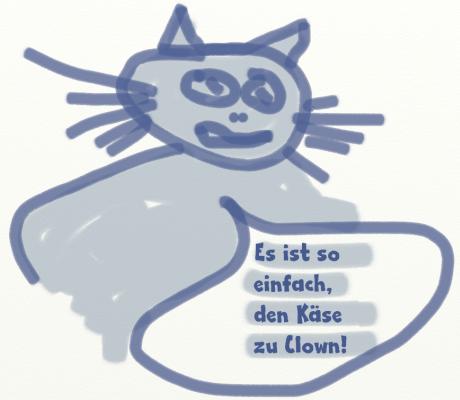 Große blaue Katze