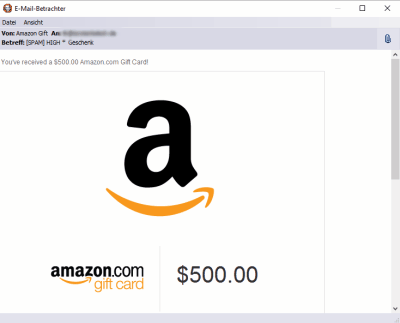 Spam: Amazon Gift Card