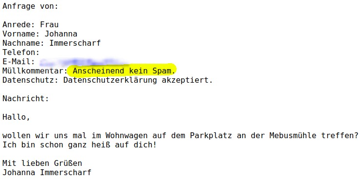 Bild: Müllnachricht